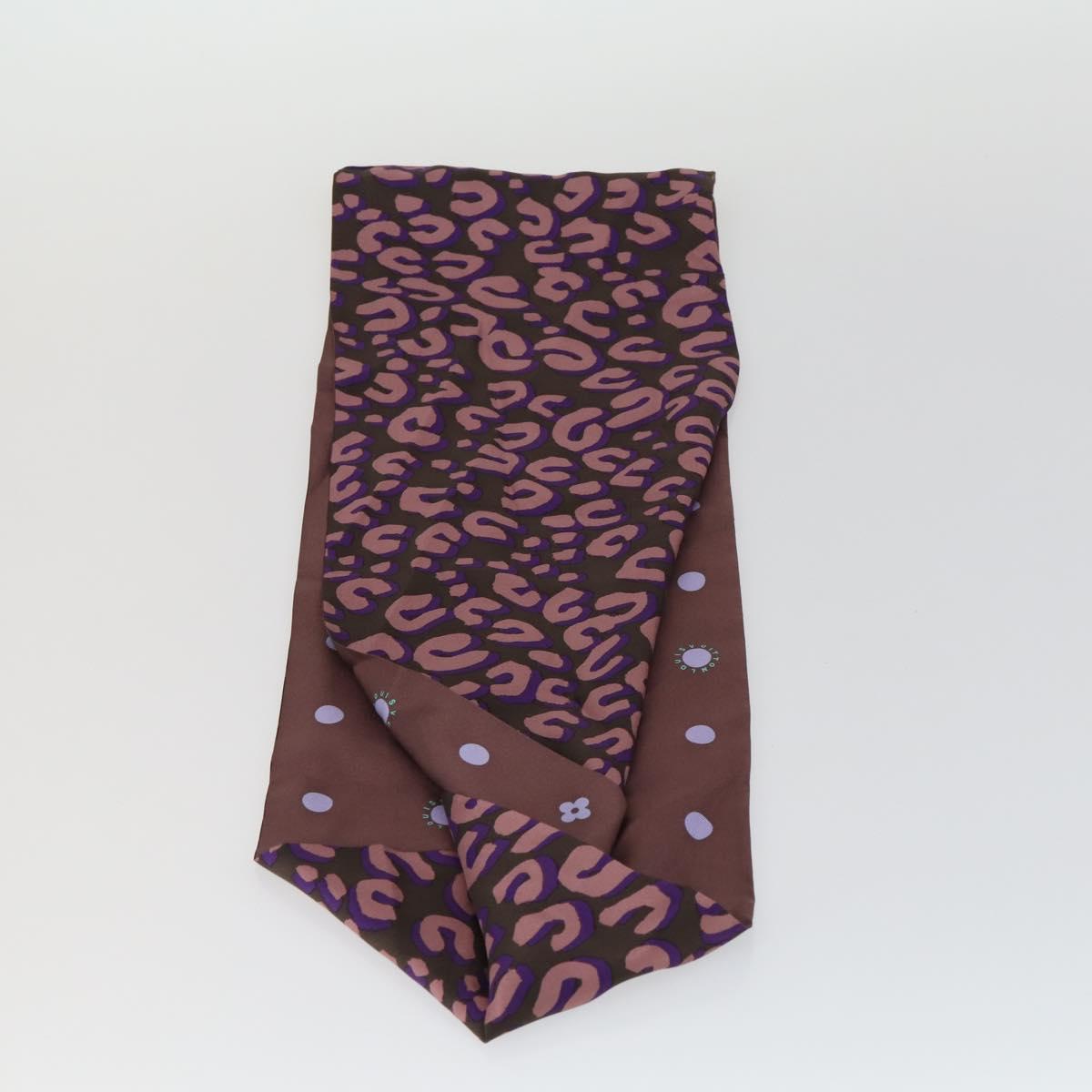 LOUIS VUITTON Leopard Pattern Scarf Silk Purple LV Auth ka2317V | eBay