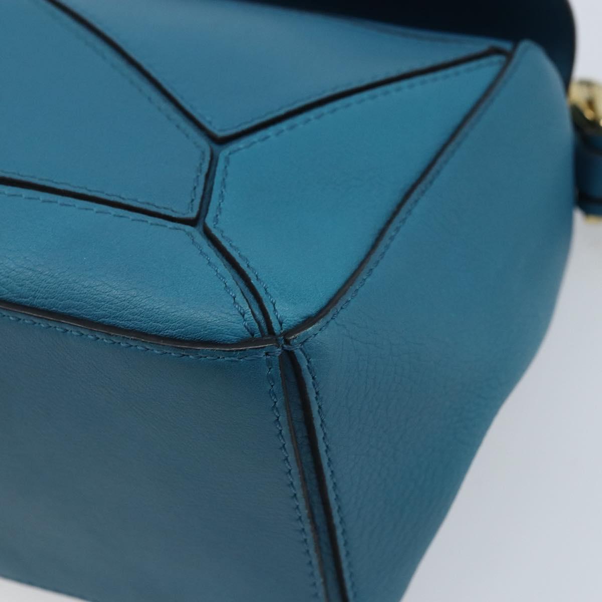 LOEWE × Studio Ghibli Puzzle bag Hand Bag Leather 2way Blue Gold