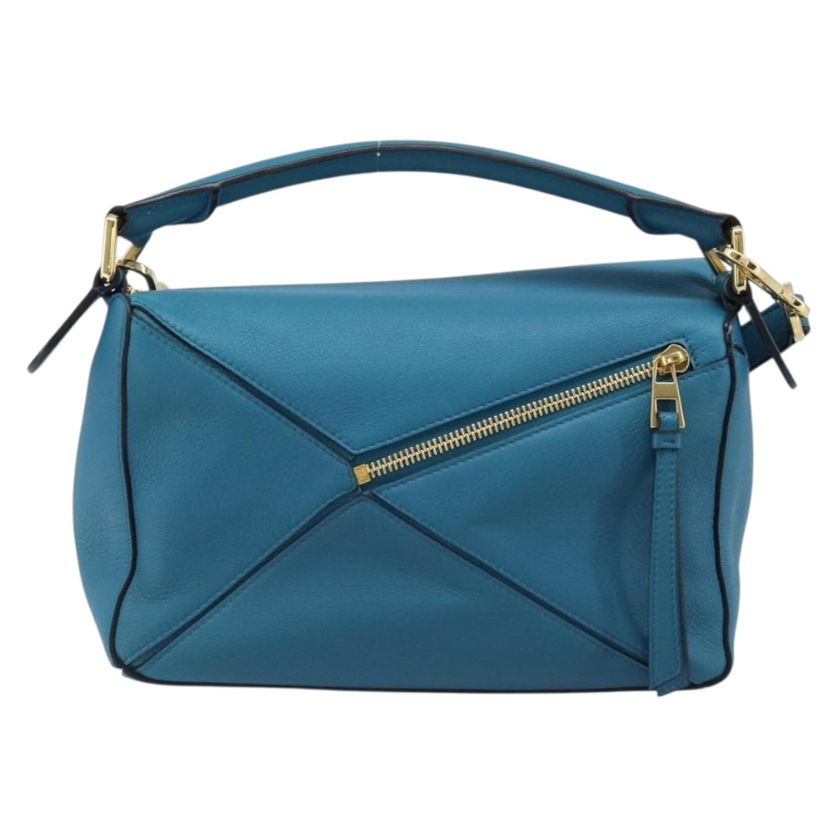 MATSUGORO 　ロエベバック LOEWE × Studio Ghibli Puzzle bag Hand Bag Leather 2way Blue Gold