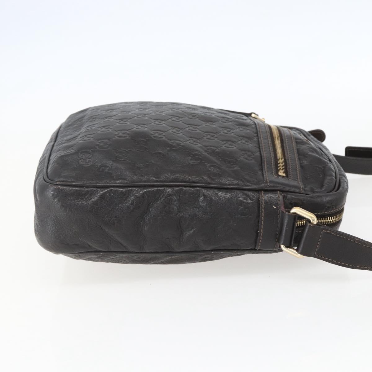 バッグ GUCCI GG CANVAS LEATHER SHOULDER BAG GUCCI Guccissima GG Canvas Shoulder Bag Leather Brown Gold 201448
