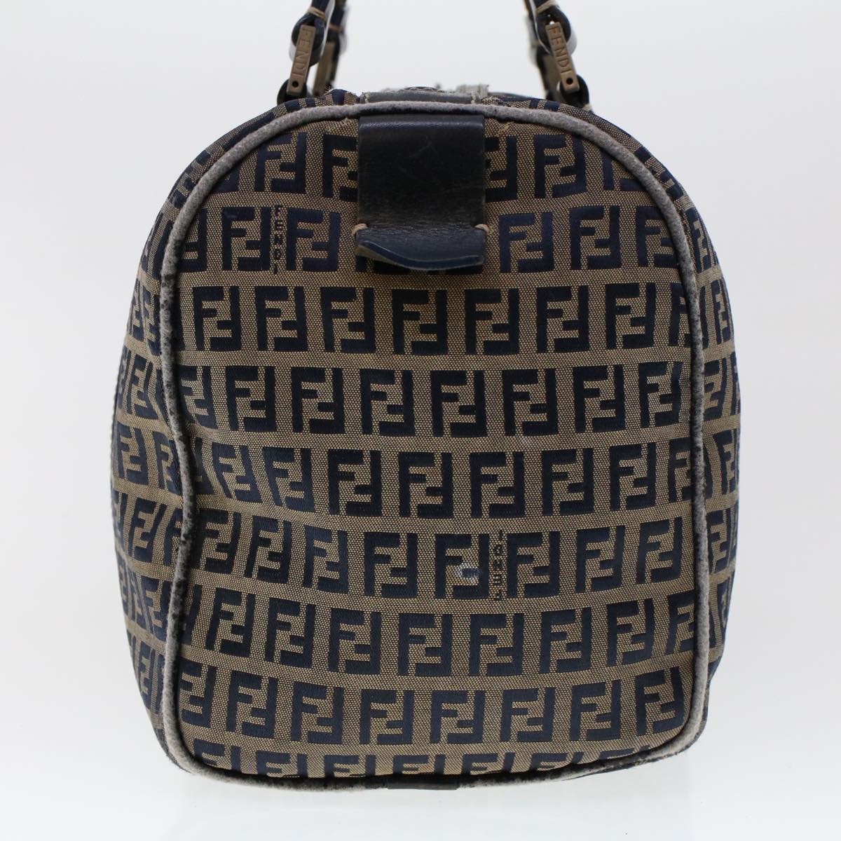 FENDI Zucchino Canvas Hand Bag Navy Auth ki3064 | eBay