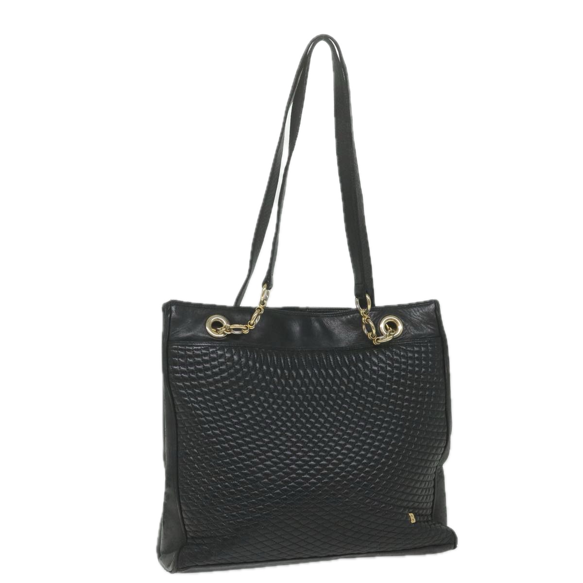 極美品✨BALLY ゴールド金具 ボックスカーフ トップハンドルバッグ シャネル スモール トップハンドル フラップバッグ ブラック
