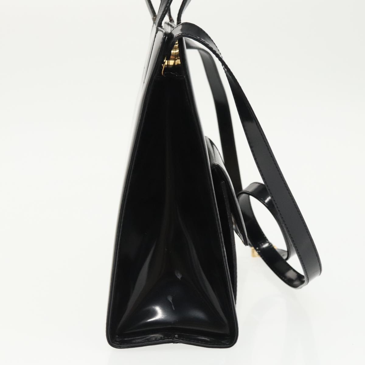 バッグ Ferragamo Salvatore Ferragamo Gancini Shoulder Bag Patent 2way Black Gold