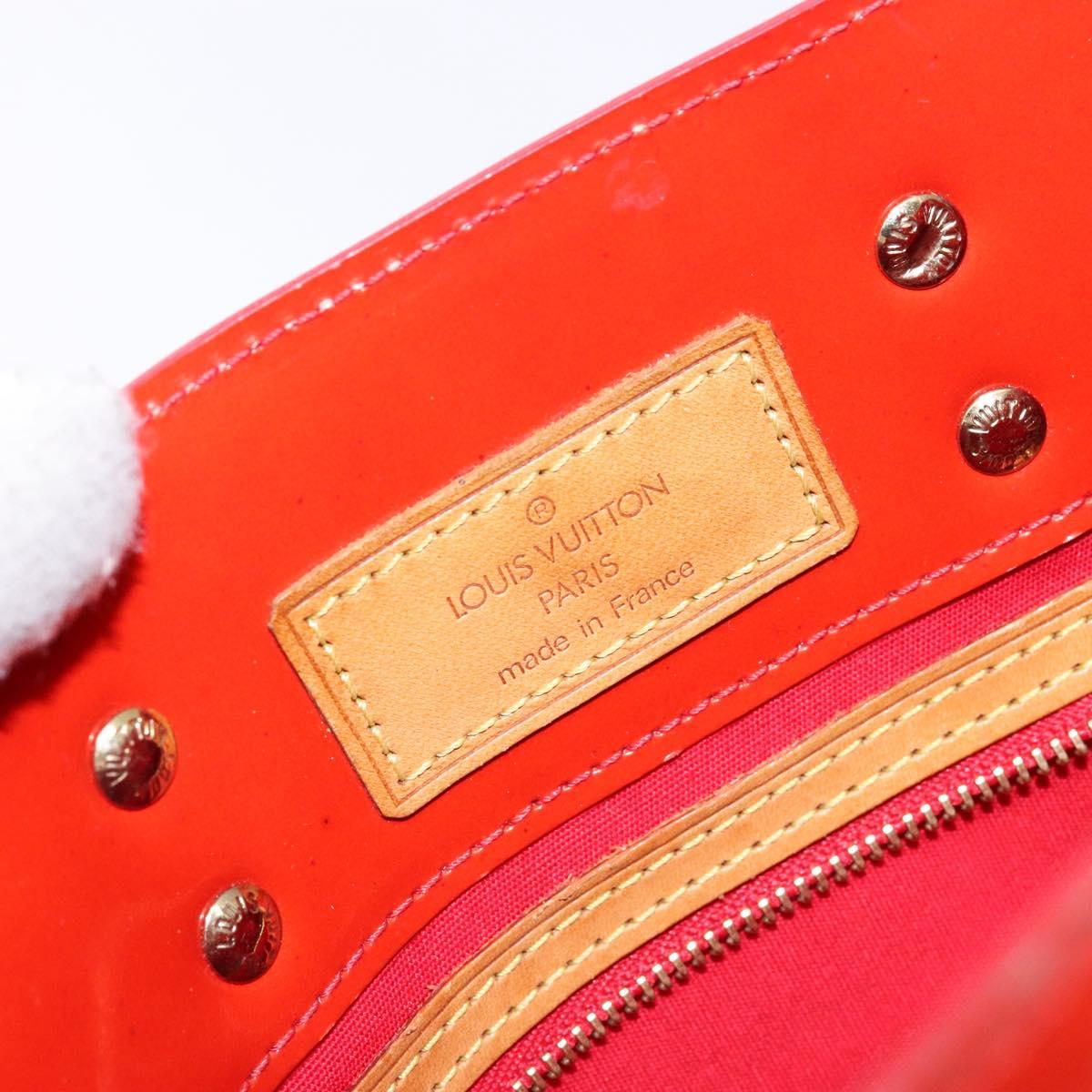 LOUIS VUITTON Monogram Vernis Reade PM Hand Bag Red Rouge M91088