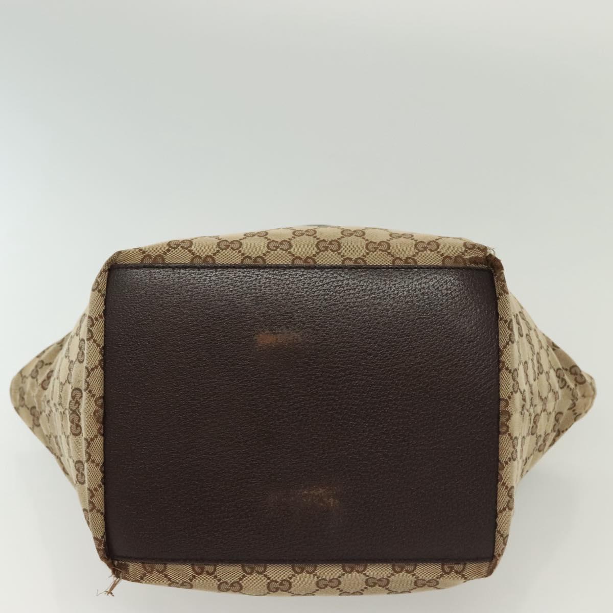 GUCCI GG Canvas Web Sherry Line Tote Bag Beige Green Red 131230