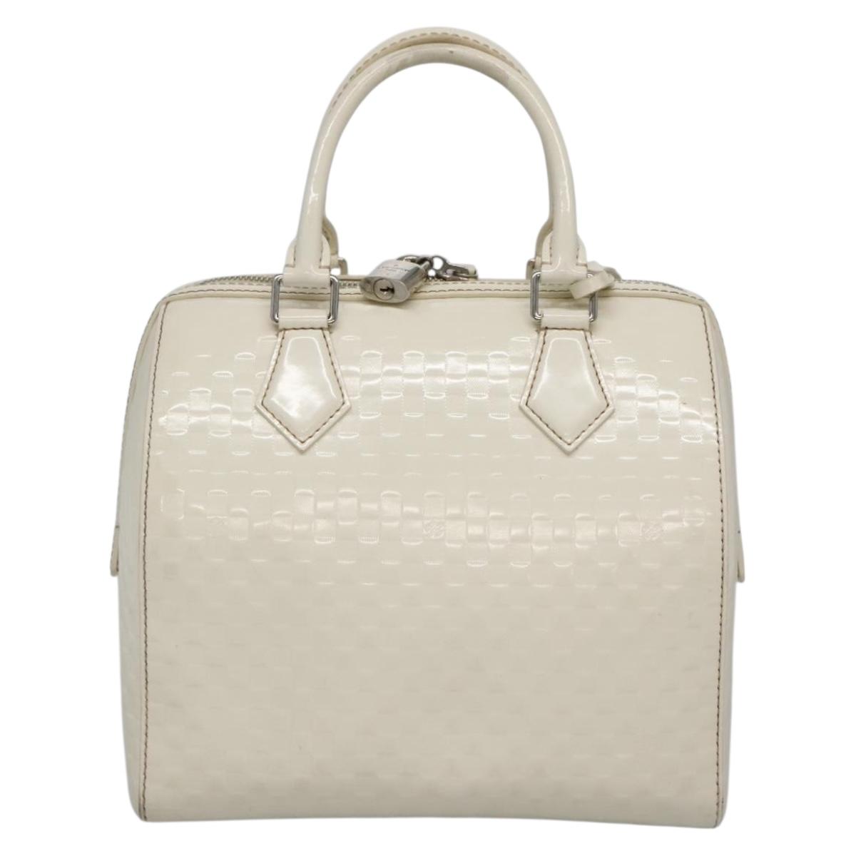 LOUIS VUITTON Damier Facet Speedy Cube PM Hand Bag White M48903 LV
