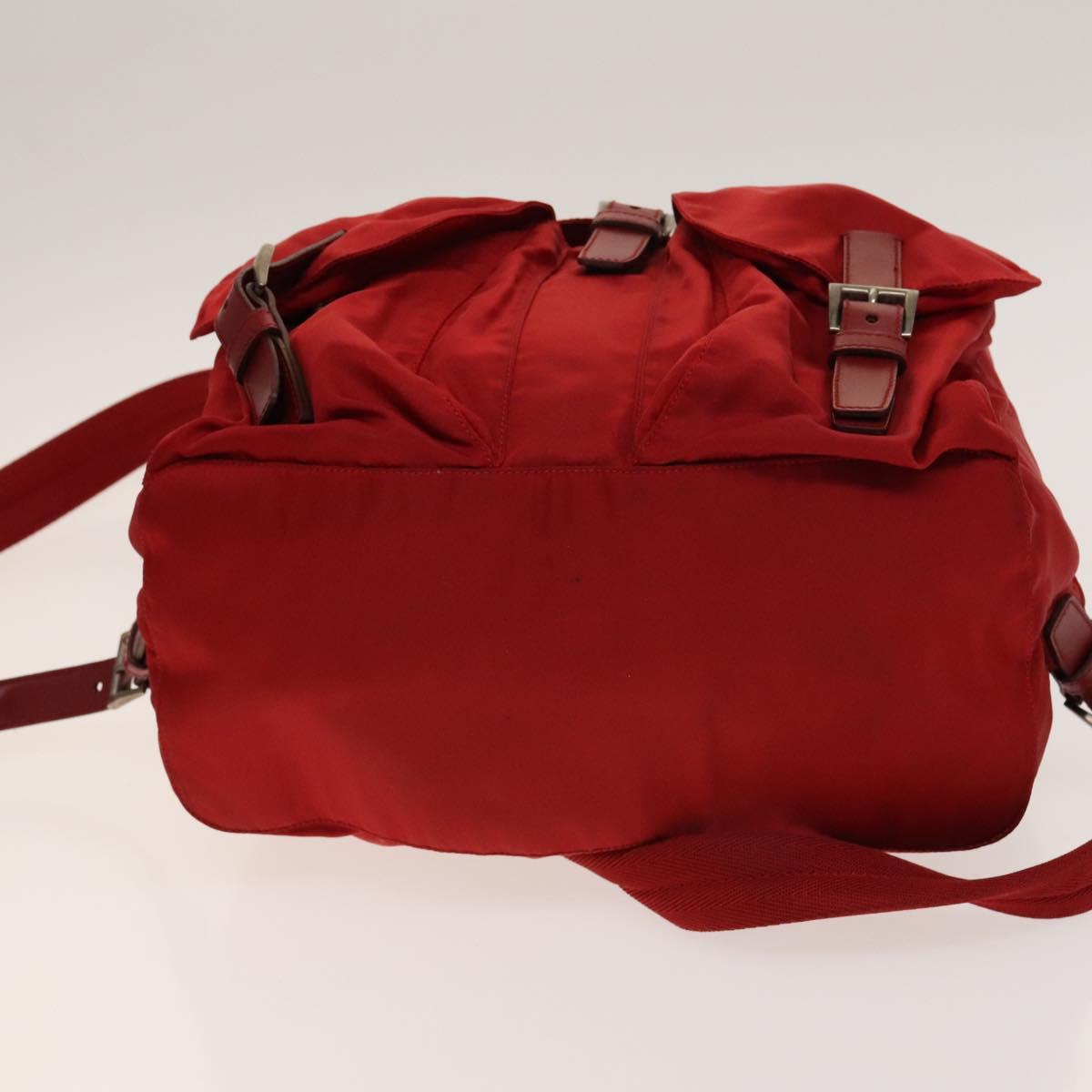 PRADA Backpack Nylon Silver Red Auth ki5962 | eBay display picture 3