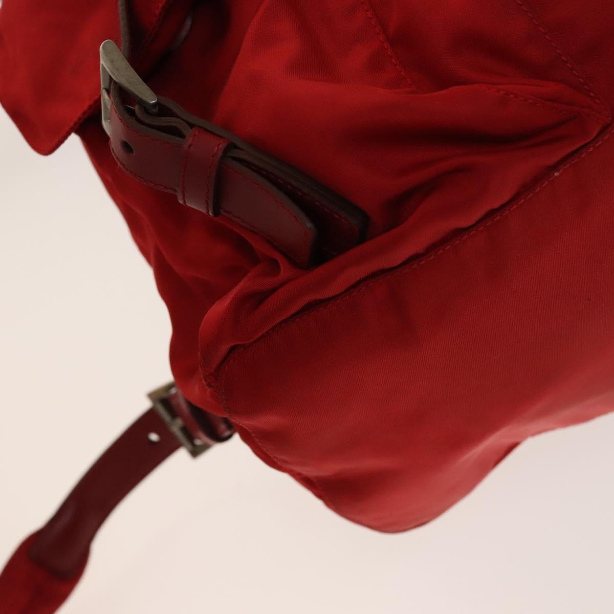 PRADA Backpack Nylon Silver Red Auth Prada tessuto nylon red backpack | My good closet main image 2
