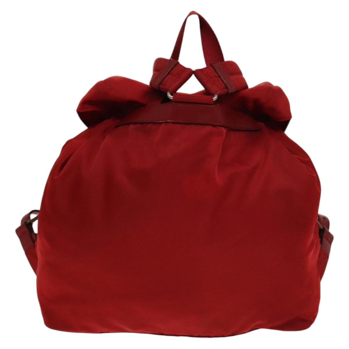 PRADA Backpack Nylon Silver Red Auth ki5962 | eBay display picture 1