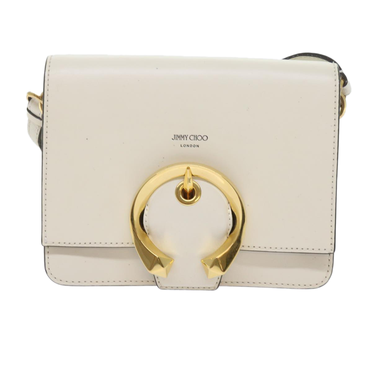 Jimmy Choo★Latte Leather Shoulder Bag AVENUE SHOULDER | Latte Avenue Nappa Leather Shoulder Bag