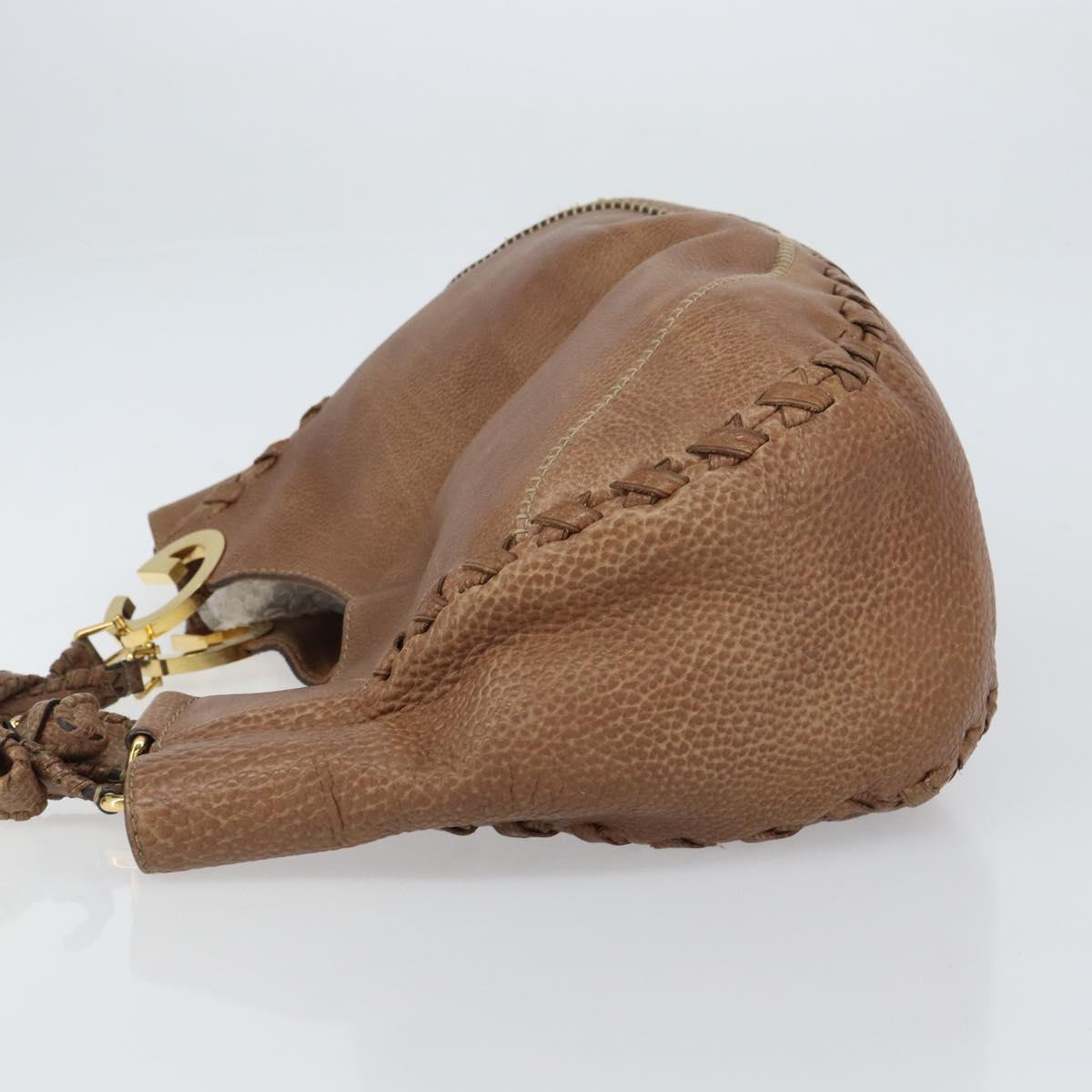 GUCCI Charlotte Hand Bag Leather Brown Gold 218782 Auth kk588 | eBay