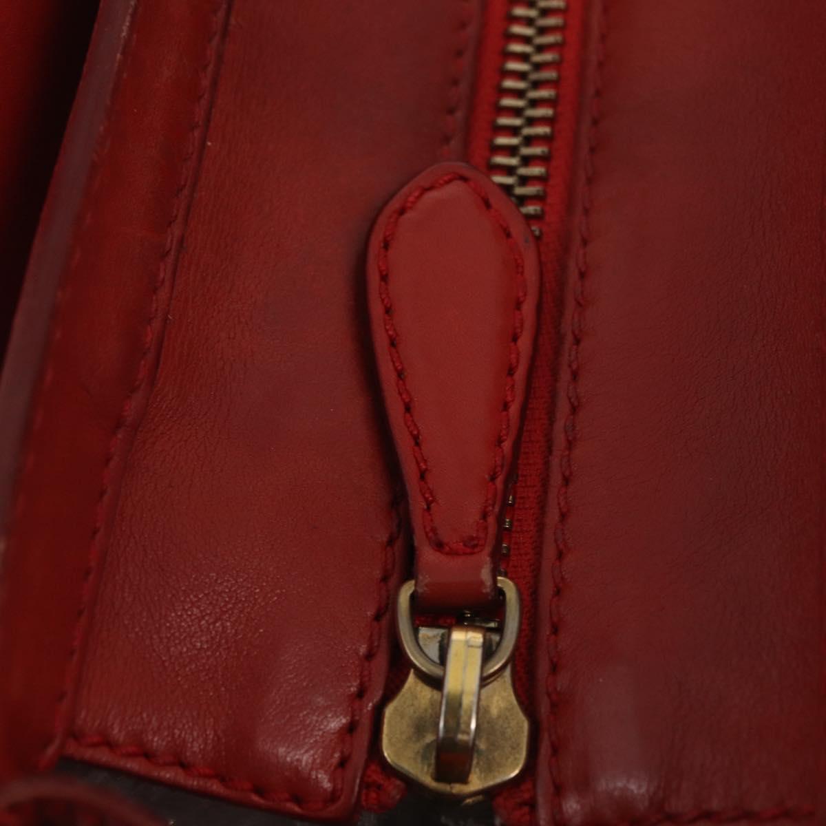CELINE Micro Shopper Hand Bag Leather Red Gold Auth mr2211 | eBay