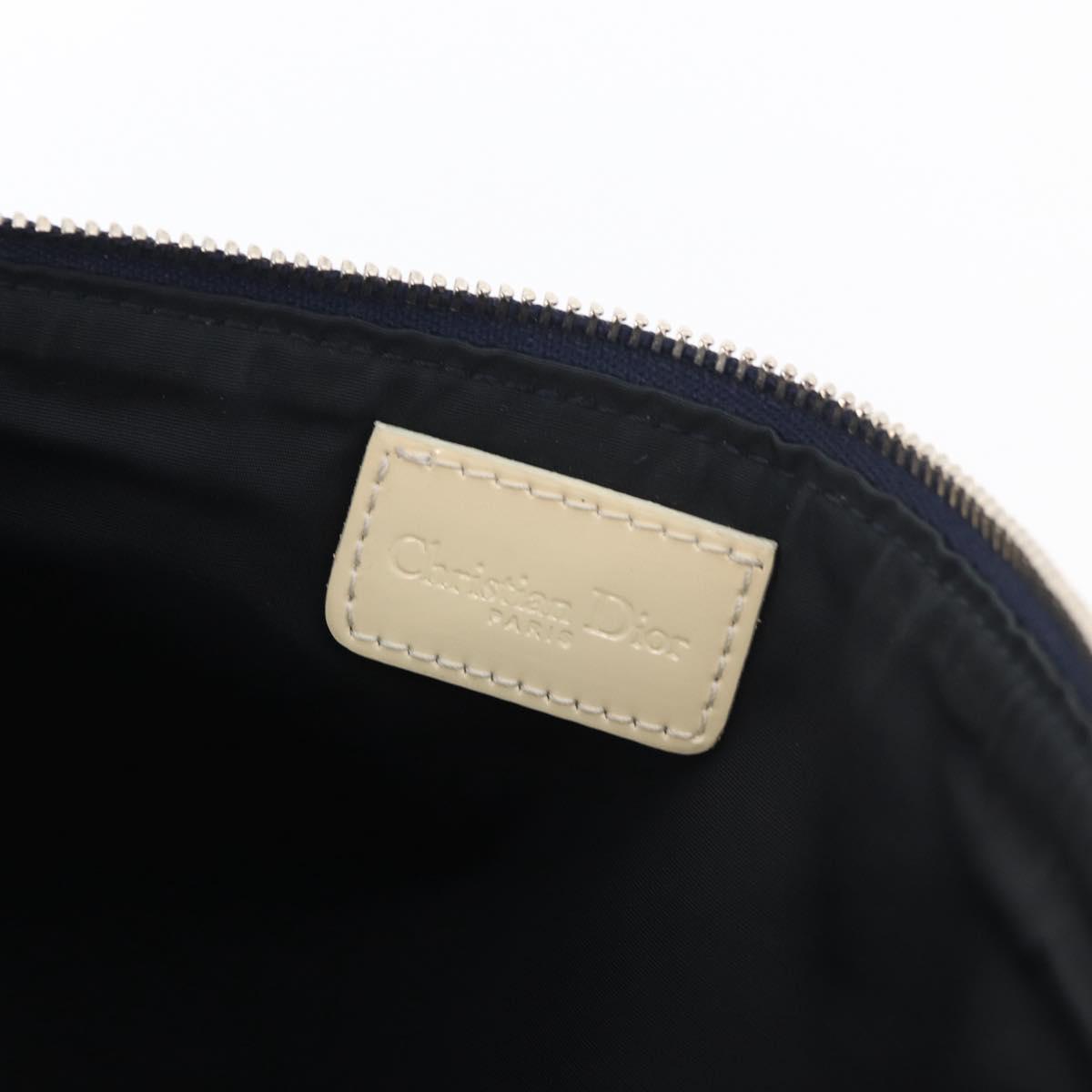Christian Dior Trotter Canvas Saddle Pouch Hand Bag PVC Blue