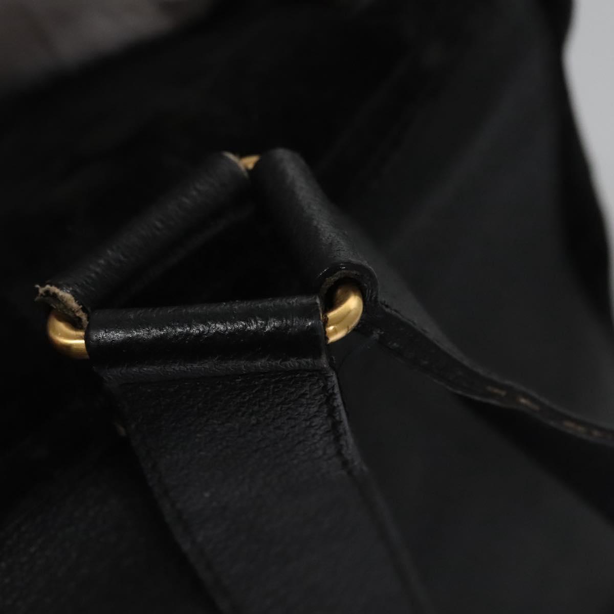 GUCCI Bamboo Backpack Suede Leather Black Gold 003 58 0016 Auth nb007 GUCCI Bamboo Backpack Suede Leather Black Gold 003 58 0016  main image 3