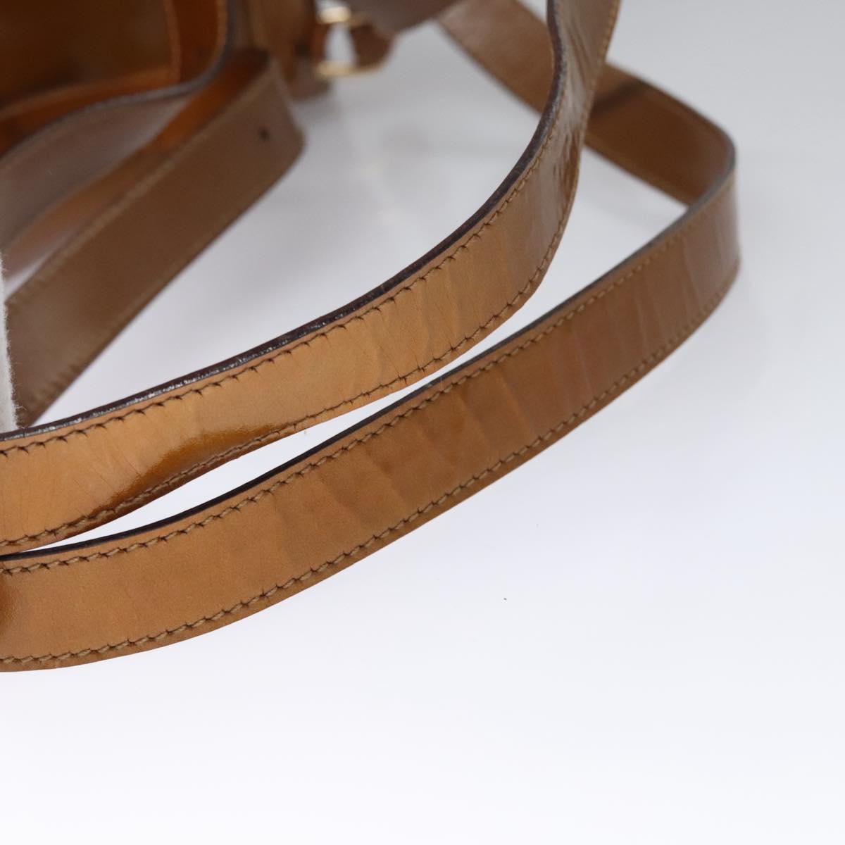 GUCCI Bamboo Backpack Patent leather Bronze Gold 003 1705 