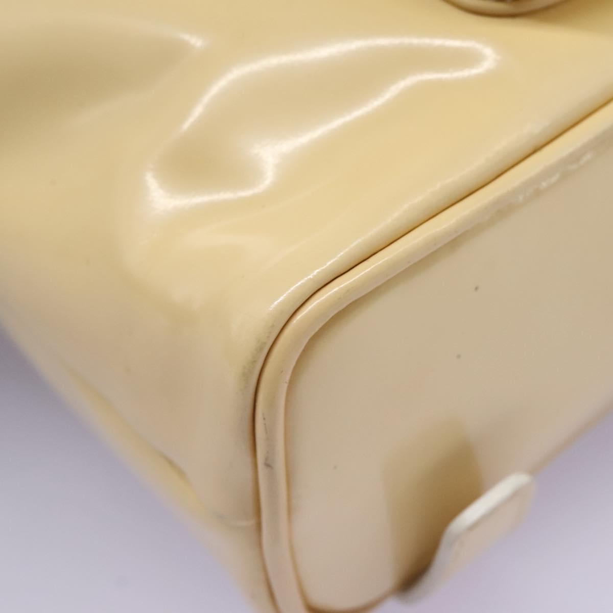 GUCCI Bamboo Backpack Patent leather Beige Gold 003 2058 0030 Auth nb115 Gucci Bamboo Backpack | Etoile Luxury Vintage – l main image 4