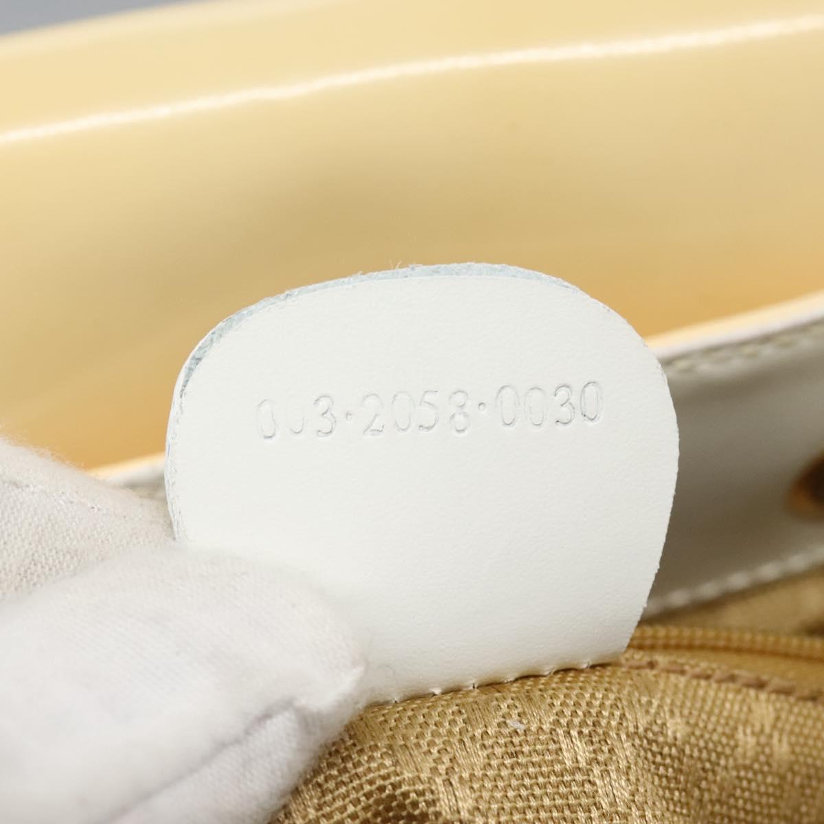 GUCCI Bamboo Backpack Patent leather Beige Gold 003 2058 0030 Auth nb115 Gucci Bamboo Backpack | Etoile Luxury Vintage – l main image 3