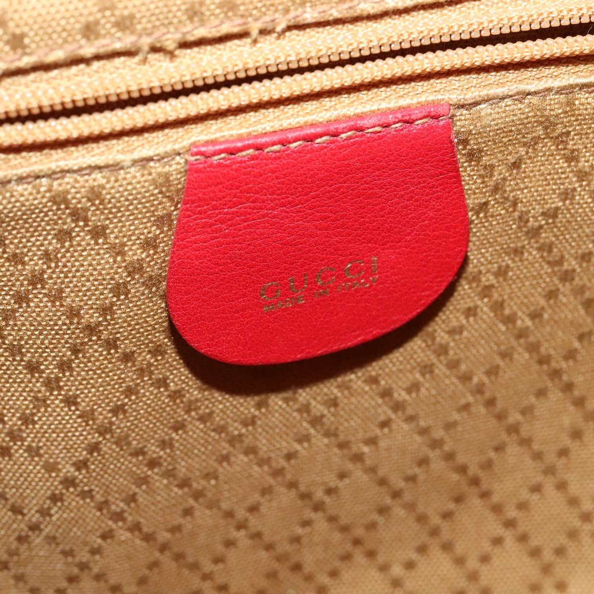 GUCCI Bamboo Backpack Leather Red Gold 003 3444 0030 Auth nb203 GUCCI Bamboo Backpack Leather Beige Gold 003 3444 0030 Auth  main image 3