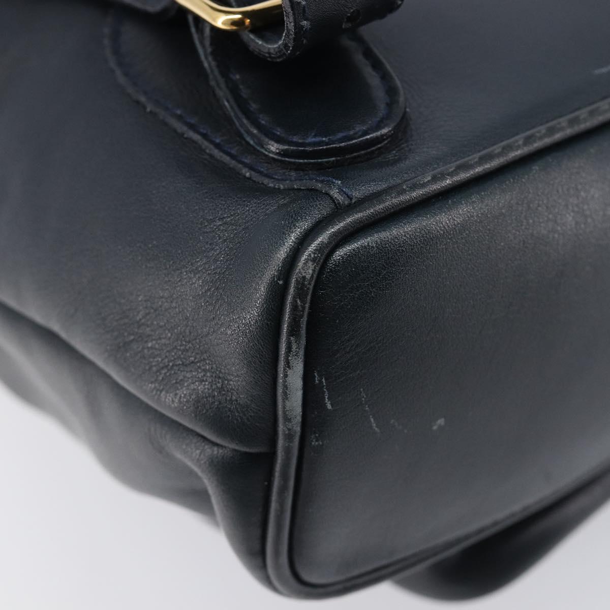 GUCCI Bamboo Backpack Leather Black Gold 003 3444 0030 Auth  display picture 2