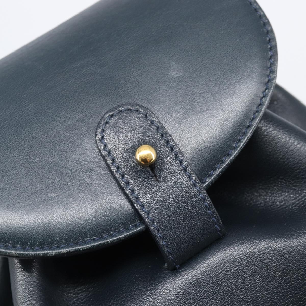 GUCCI Bamboo Backpack Leather Black Gold 003 3444 0030 Auth  display picture 3