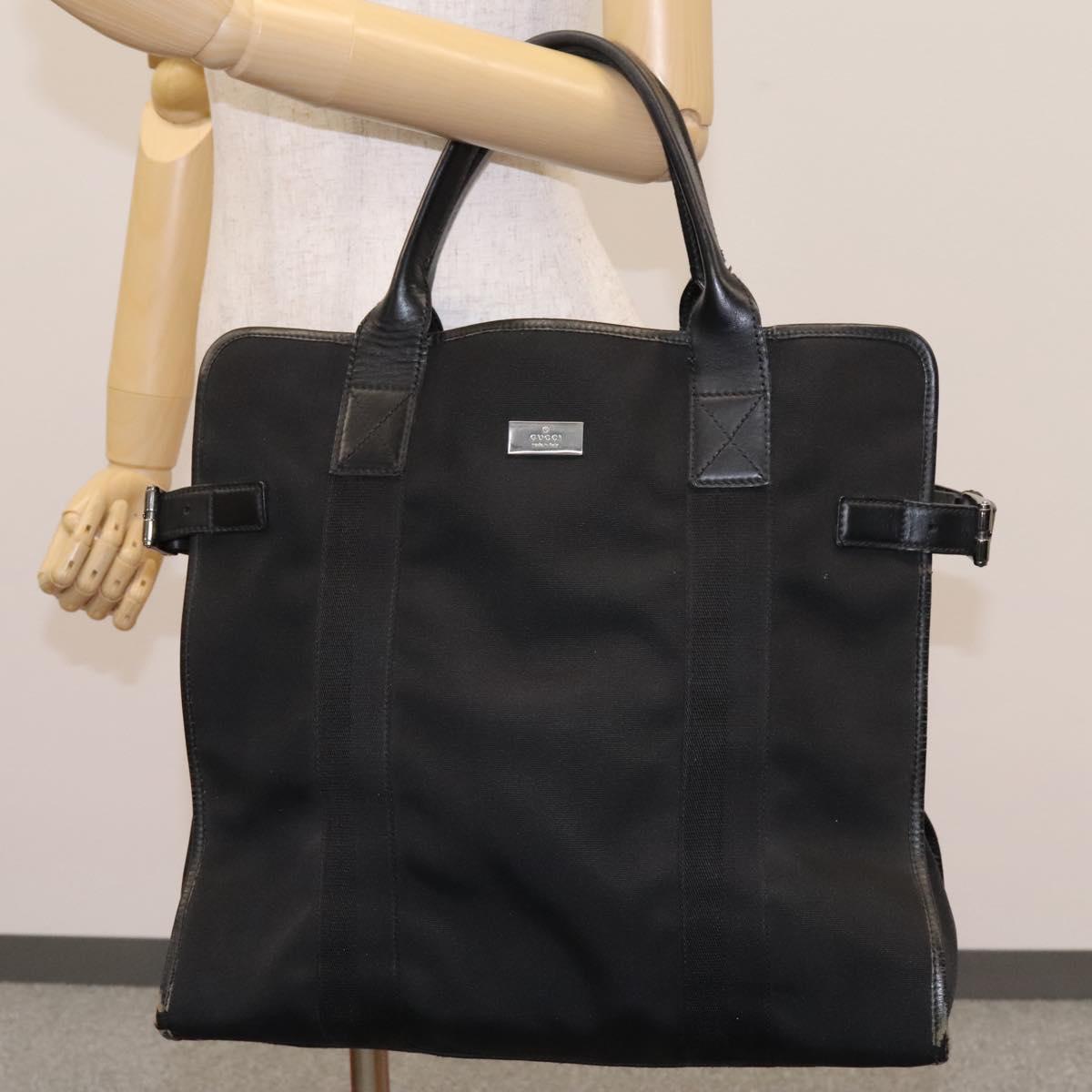 GUCCI Hand Bag Canvas Black 115517 Auth nb281 | eBay