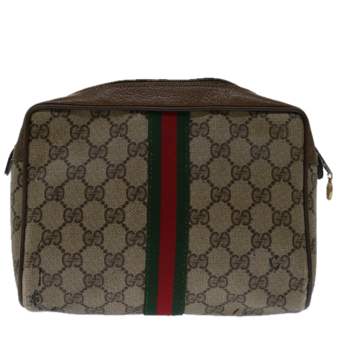 新品【GUCCI】定価約38万GG柄ウールケープS GUCCI GG Supreme Web Sherry Line Clutch Bag Beige Red 56 01