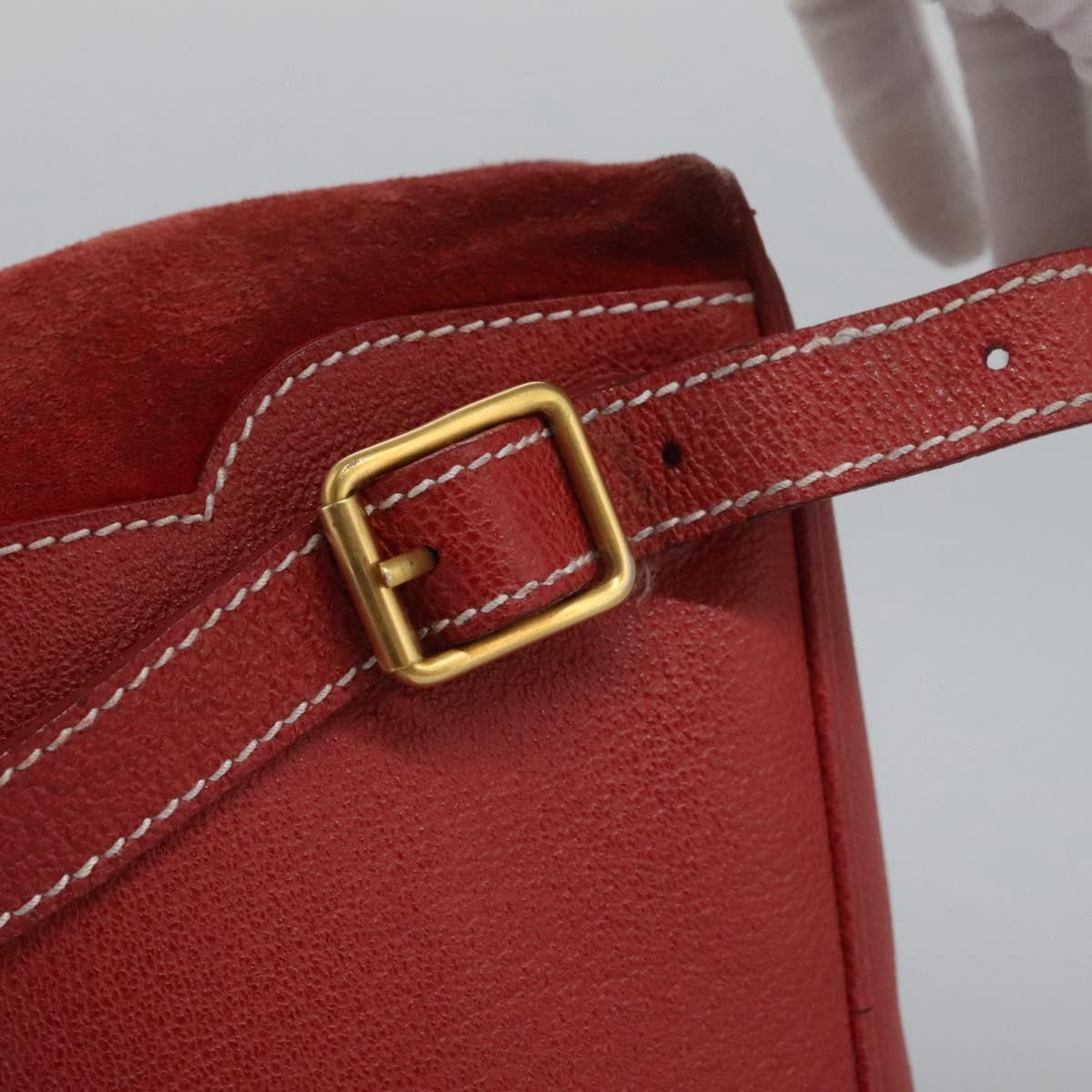 GUCCI Bamboo Backpack Suede Leather Red Gold 003 2852 0030 0  display picture 2