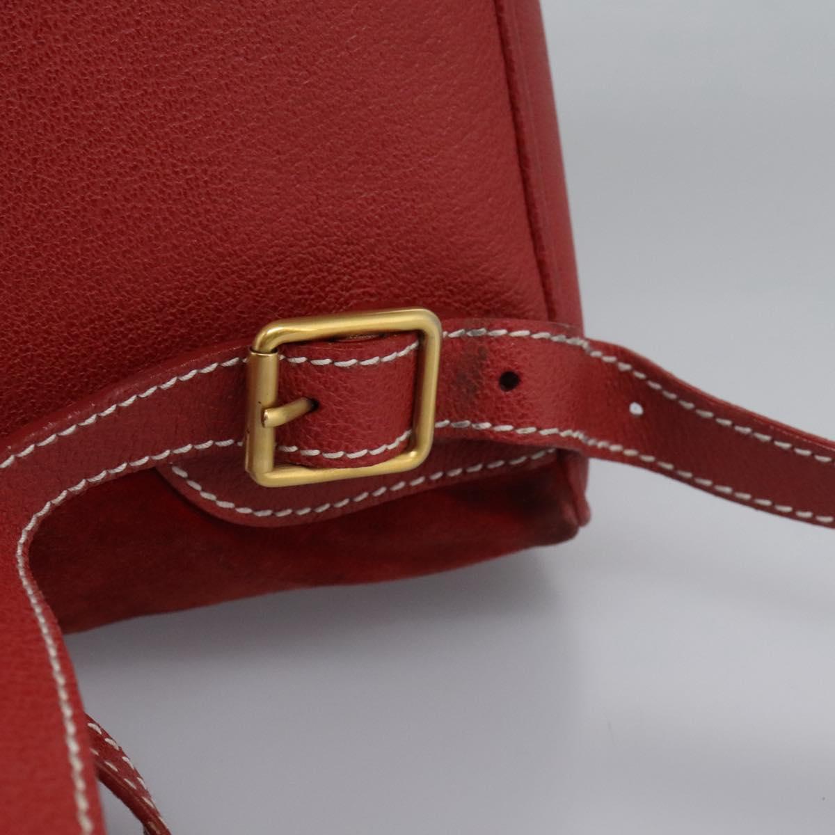 GUCCI Bamboo Backpack Suede Leather Red Gold 003 2852 0030 0 Auth th5663 GUCCI Bamboo Backpack Suede Leather Red Gold 003 2852 0030 0  main image 4