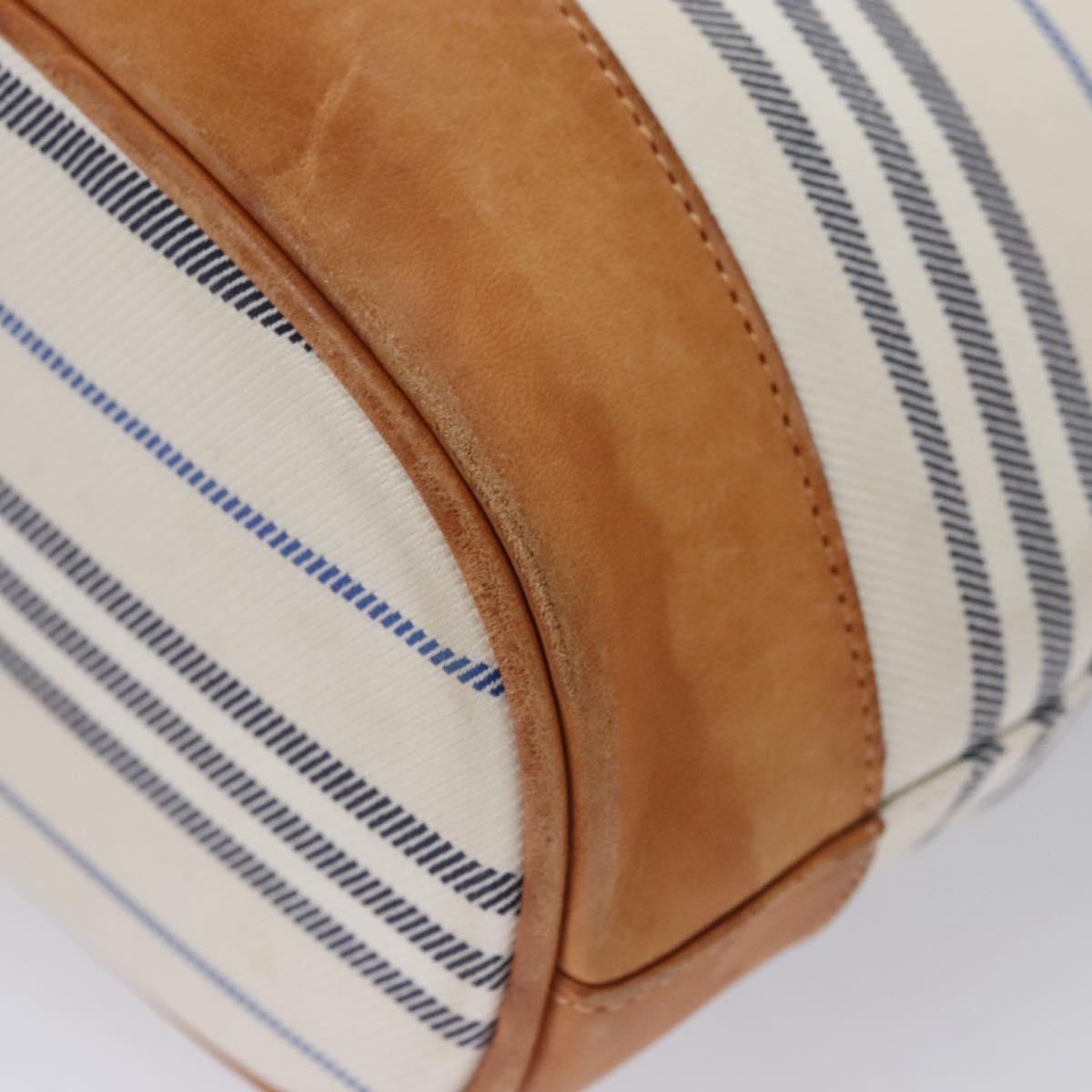 BURBERRY Backpack Canvas White Brown Auth th5698 | eBay display picture 3