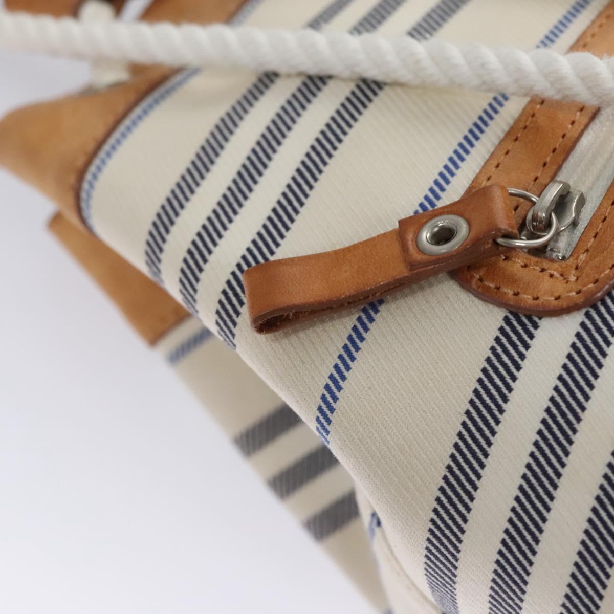BURBERRY Backpack Canvas White Brown Auth th5698 | eBay display picture 1