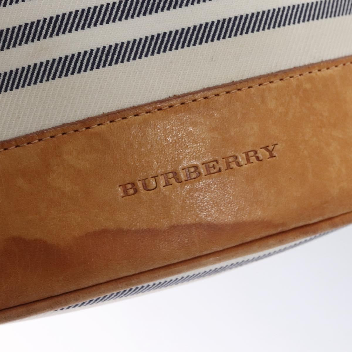 BURBERRY Backpack Canvas White Brown Auth th5698 | eBay display picture 1
