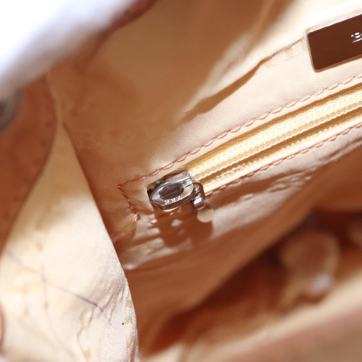 BURBERRY Backpack Canvas White Brown Auth th5698 Burberry BURBERRY Backpack Canvas White Brown Auth th5698  main image 2