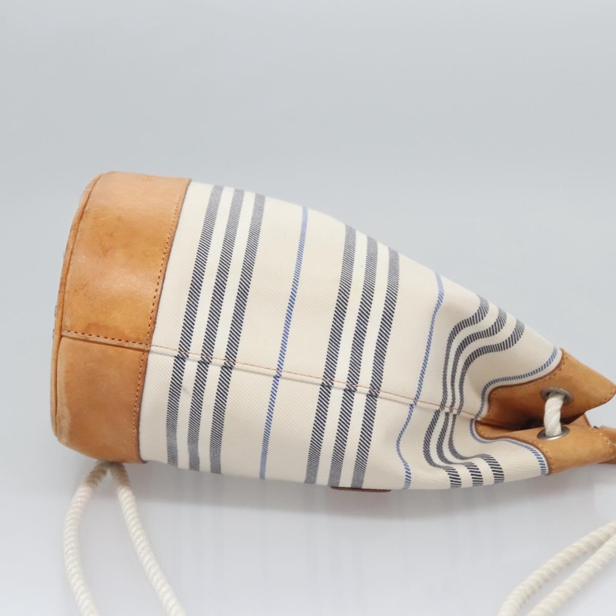 BURBERRY Backpack Canvas White Brown Auth th5698 | eBay display picture 1