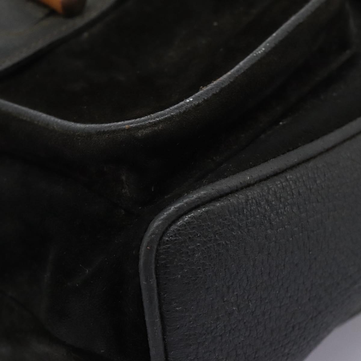 GUCCI Bamboo Backpack Suede Black Gold 003 2058 0016 Auth th5828 GUCCI Bamboo Backpack Suede Black Gold 003 2058 0016 Auth  main image 2