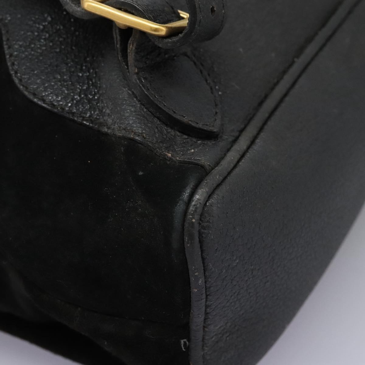 GUCCI Bamboo Backpack Suede Black Gold 003 2058 0016 Auth  display picture 3