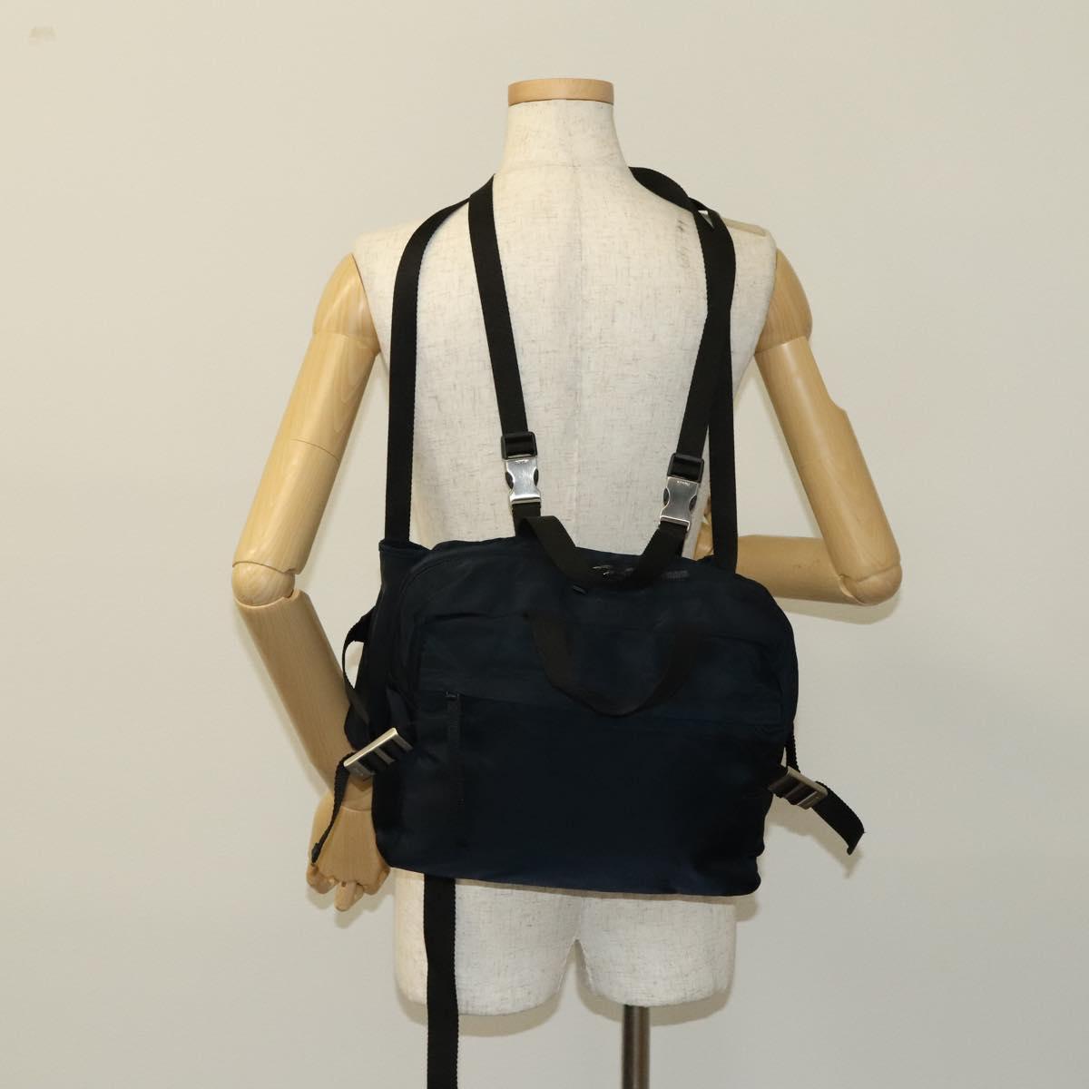 PRADA Backpack Nylon Navy Silver Auth th5858 | eBay display picture 1