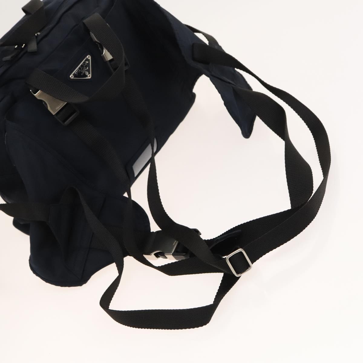 PRADA Backpack Nylon Navy Silver Auth th5858 | eBay display picture 2