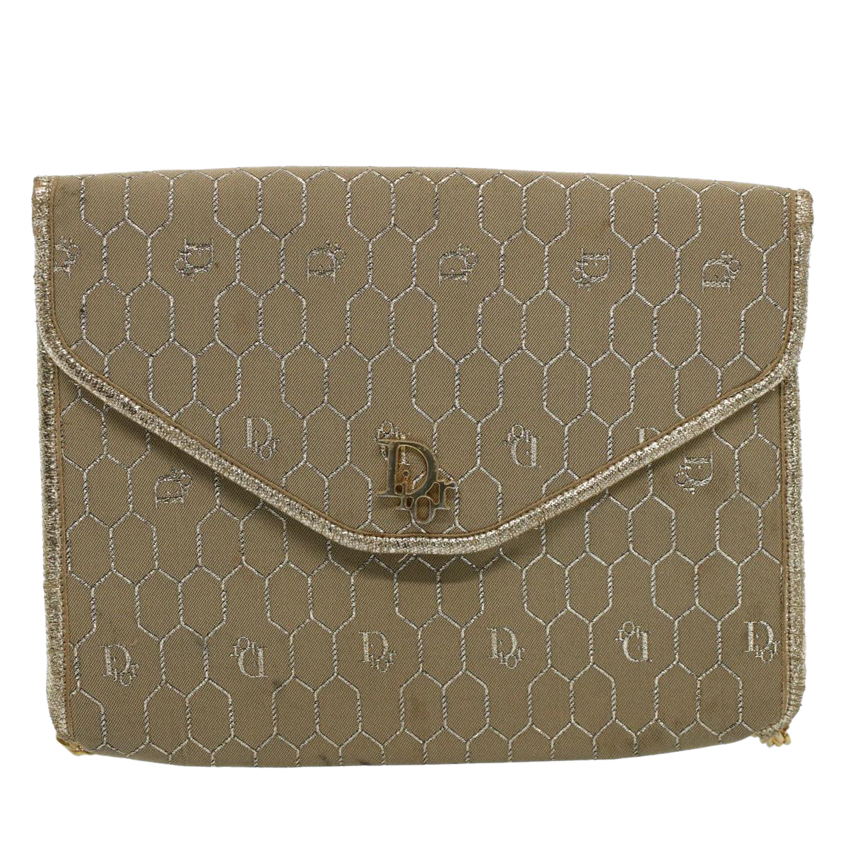 クリスチャン・ディオール　ハニカム　パターン　三つ折り財布 ベージュ Christian Dior ディオール 三つ折り財布 JOLIE MEDIUM ジョリー