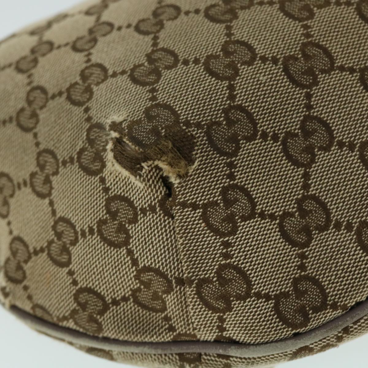 GUCCI GG Canvas Sherry Line Shoulder Bag Beige Gray pink