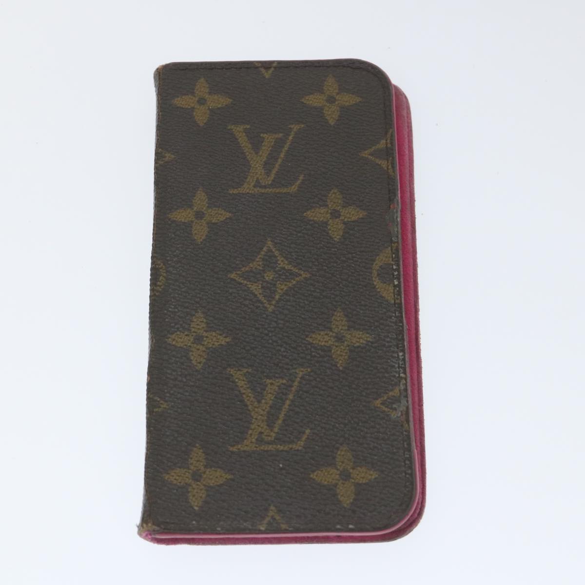 LOUIS VUITTON Monogram iPhone Case 4Set Blue Pink LV Auth