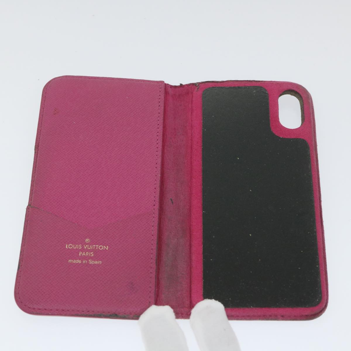 LOUIS VUITTON Monogram iPhone Case 4Set Blue Pink LV Auth