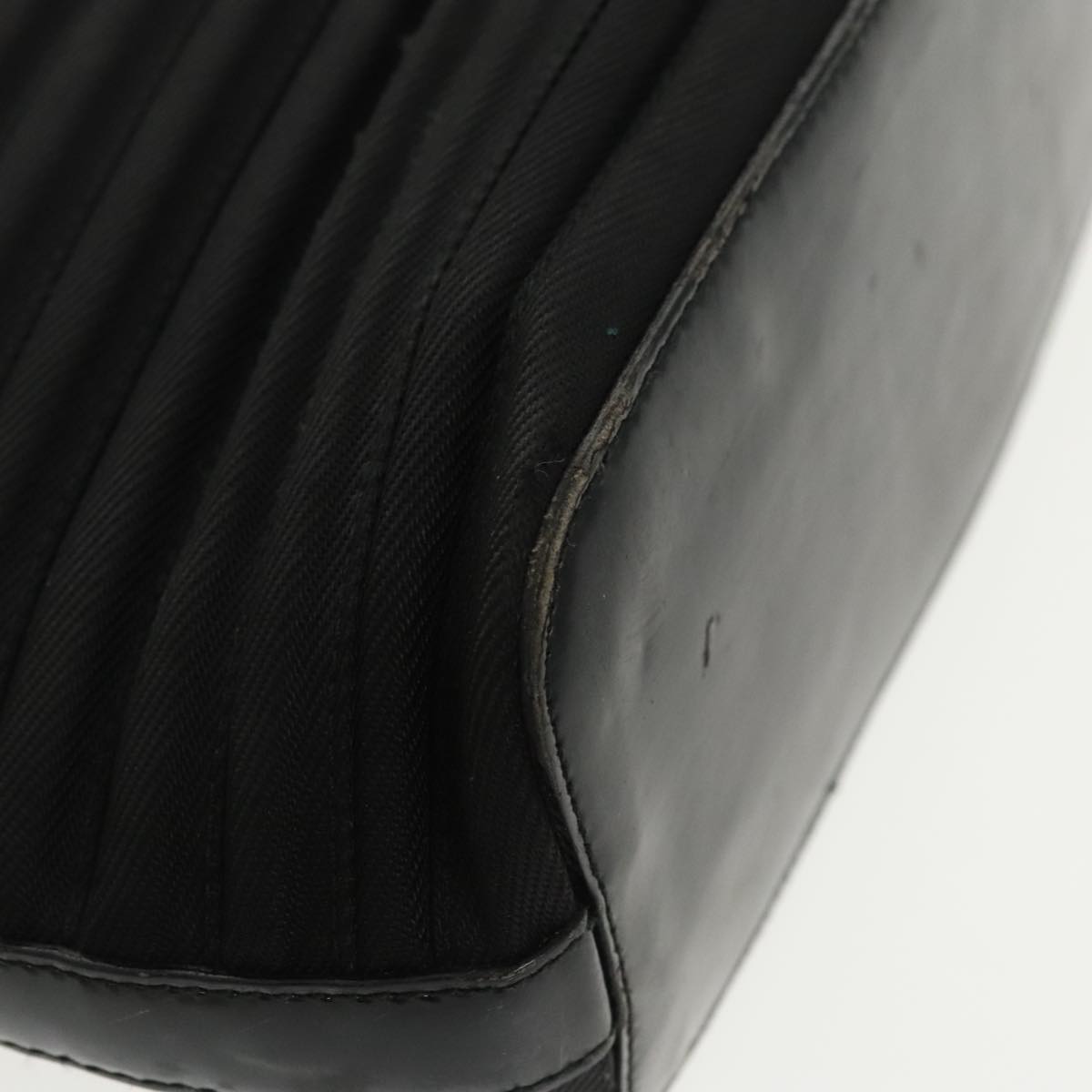 GUCCI Bamboo Hand Bag Nylon Black Silver 000 1705 0588 Auth