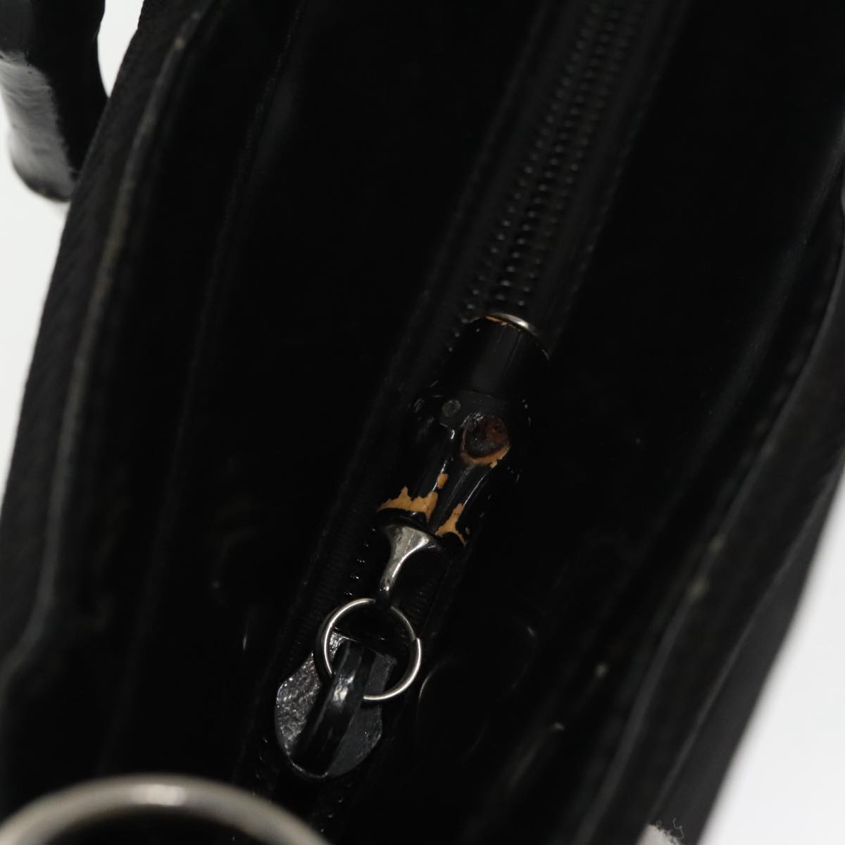 【関税&送料込】Gucci Borsa GUCCI Bamboo Hand Bag Nylon Black Silver 000 1705 0588 Auth