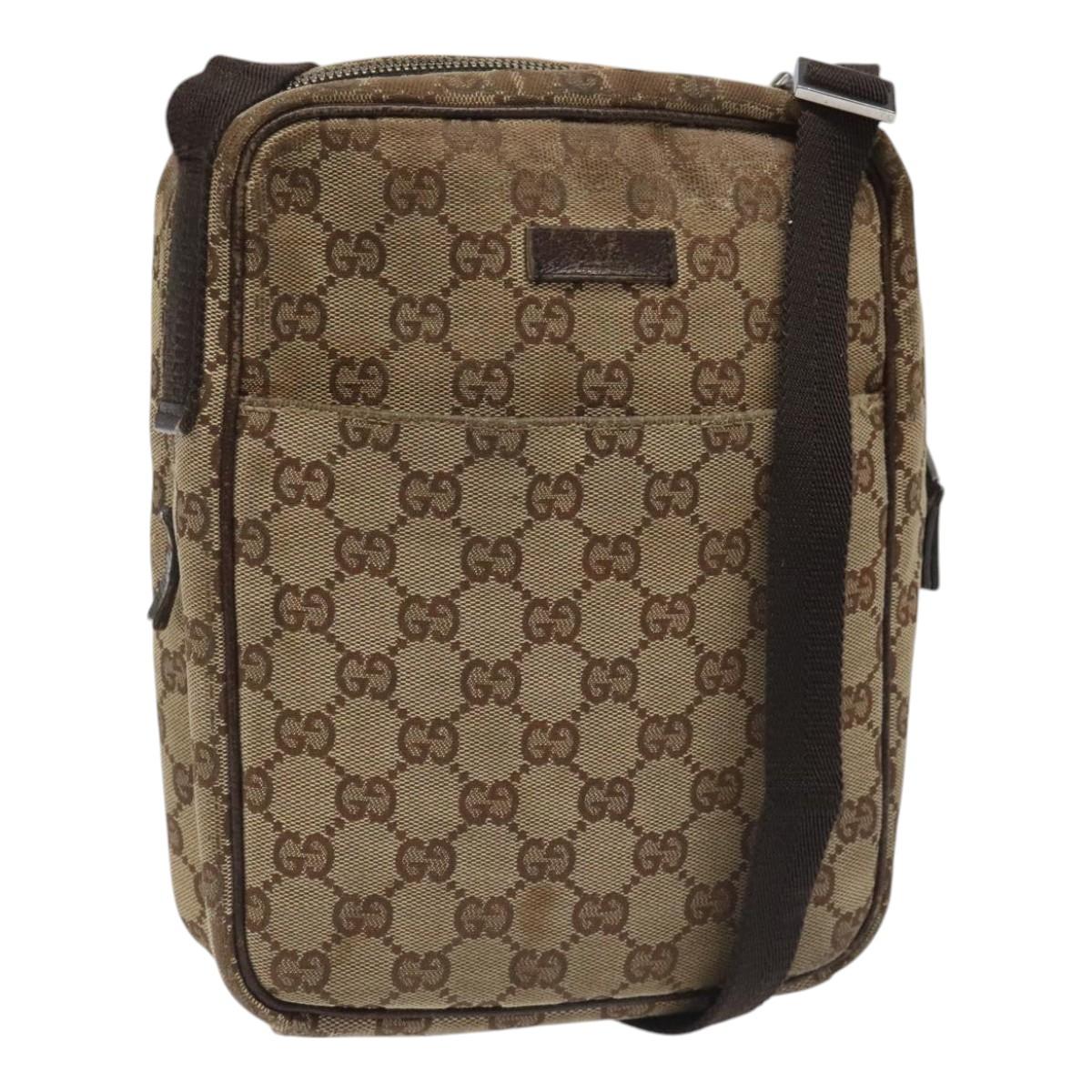 kリン様⑅16 GUCCI GG Canvas Shoulder Bag Beige 122759 Auth ti2694 | eBay