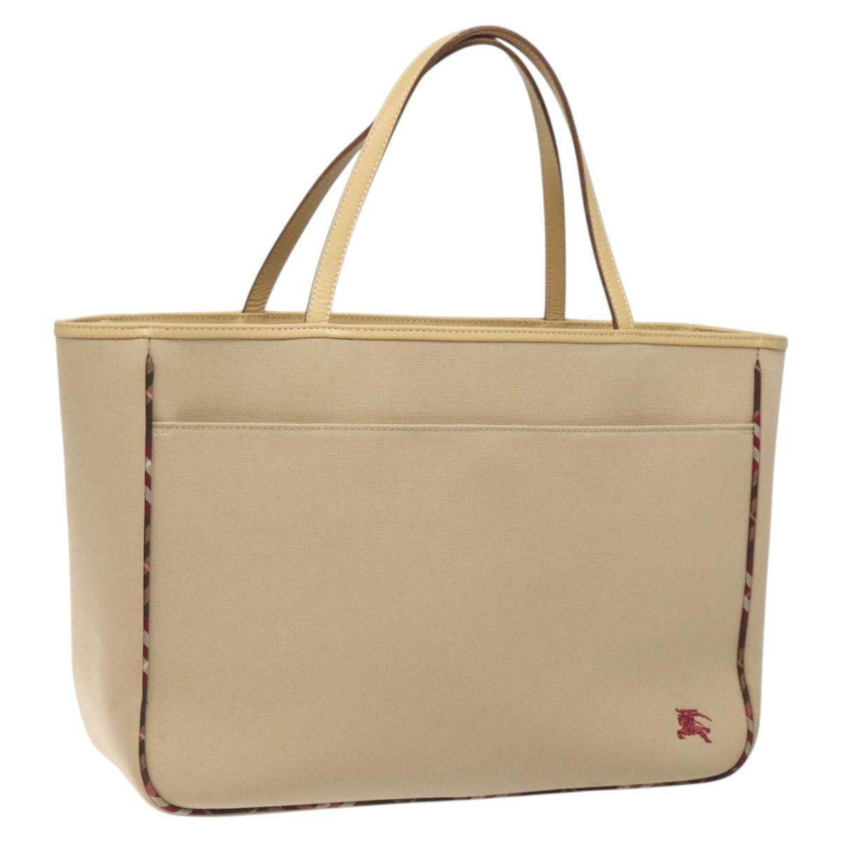 BURBERRY Blue Label Tote Bag Canvas Beige Auth ti2730 | eBay