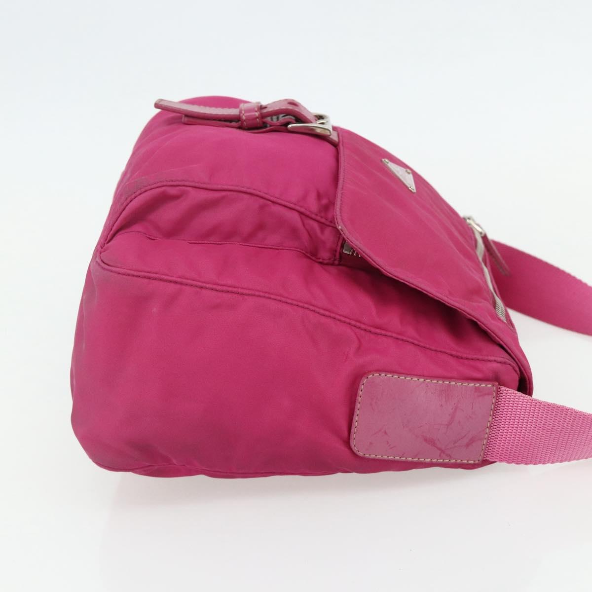 PRADA Shoulder Bag Nylon Pink Silver Auth ti3838 | eBay