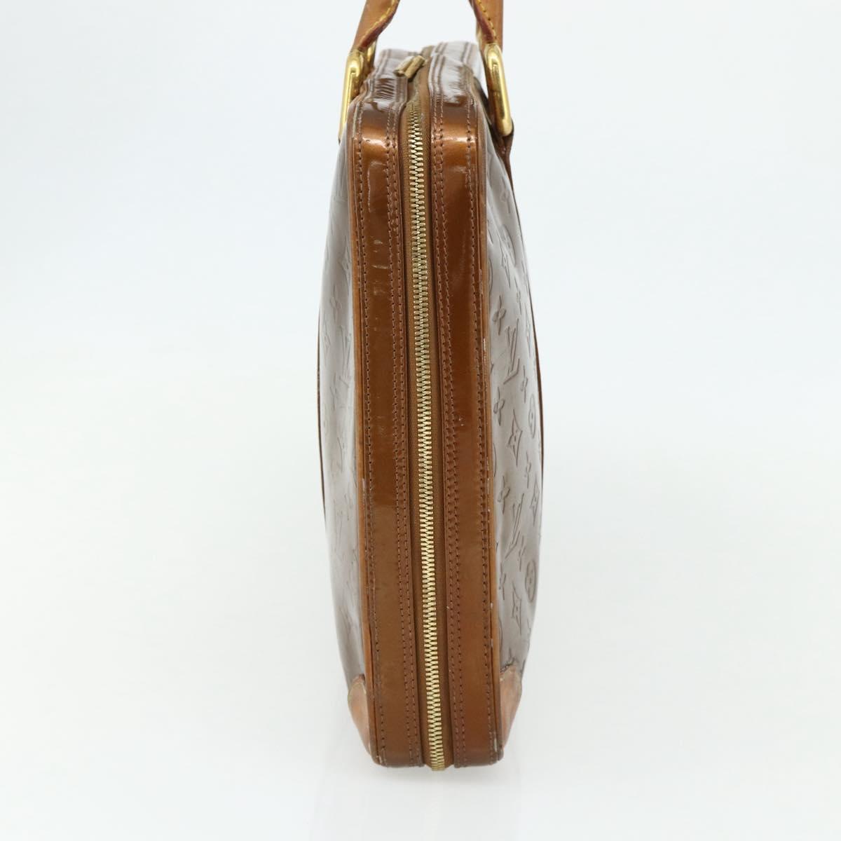 LOUIS VUITTON Monogram Vernis Van Damme Hand Bag Bronze M91125 LV