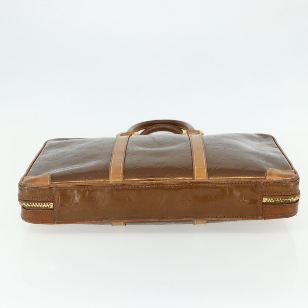 LOUIS VUITTON Monogram Vernis Van Damme Hand Bag Bronze M91125 LV