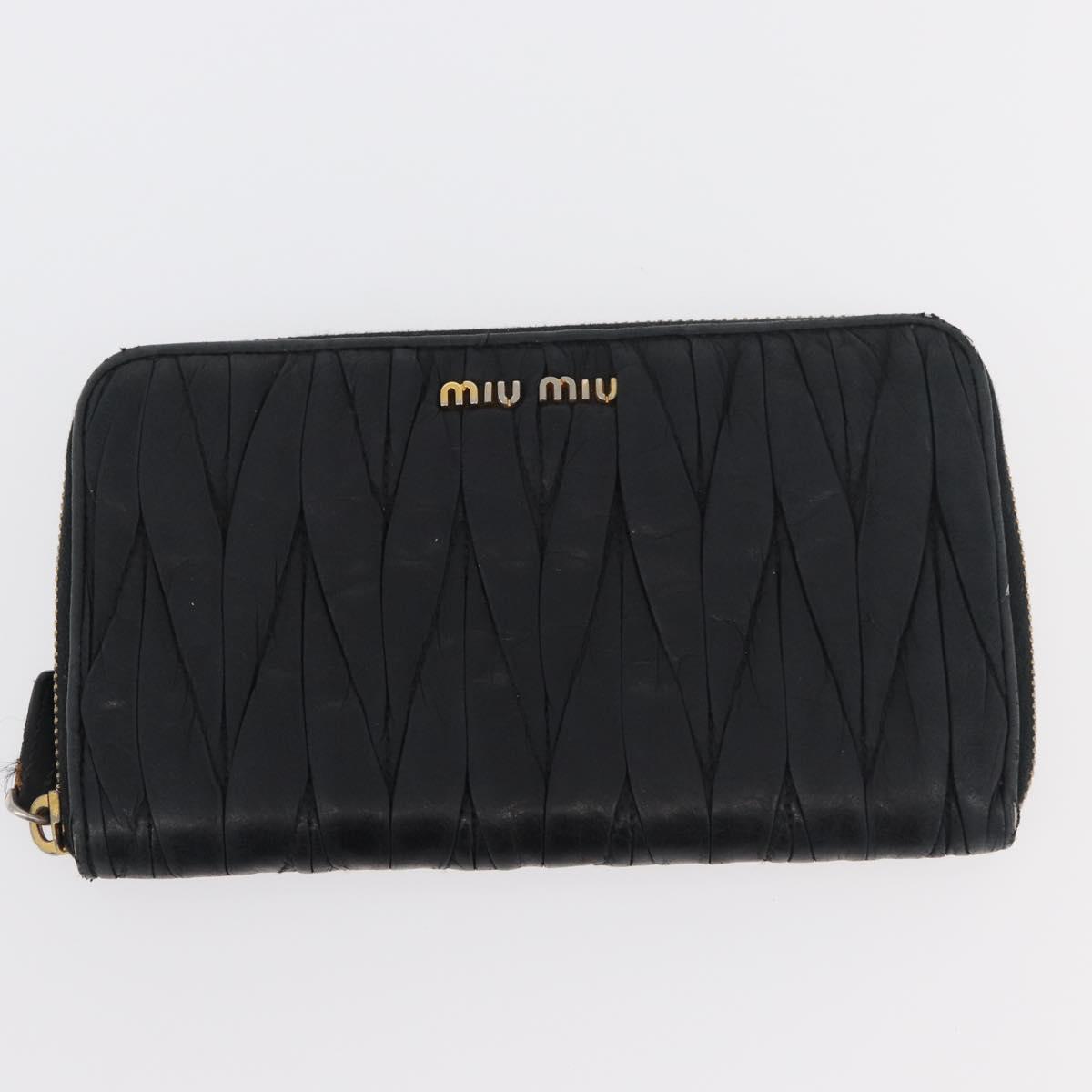 Miu Miu Matelasse Wallet Leather 2 Set Black Pink Auth ti3907 | eBay