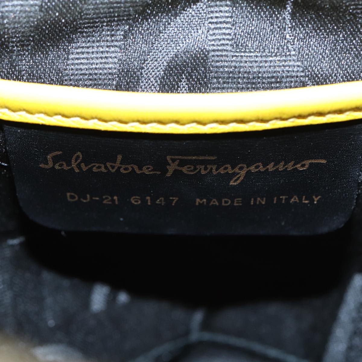 Salvatore Ferragamo Gancini Backpack Suede Yellow Gold Auth yk14203 2336766-13.jpg main image 3
